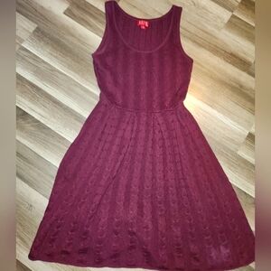 Elle Sweater Dress Wine Color Size Medium